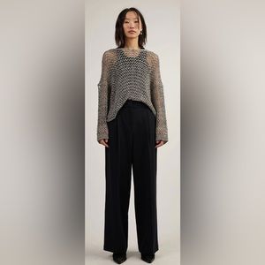 Oak+Fort Black Wide Leg Trousers Size 8 Excellent Condition